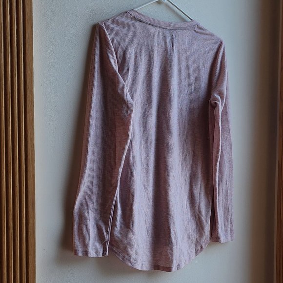 Eddie Bauer Pale Pink Henley Pajama Shirt Size Medium - Picture 12 of 16